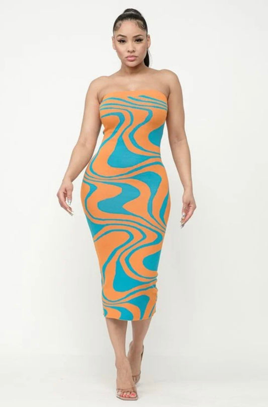 Wave Tube Dress